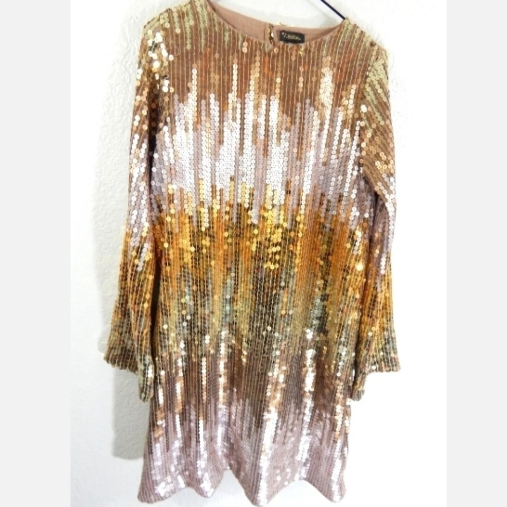 Velveteen Veronica Sequined Shift Dress